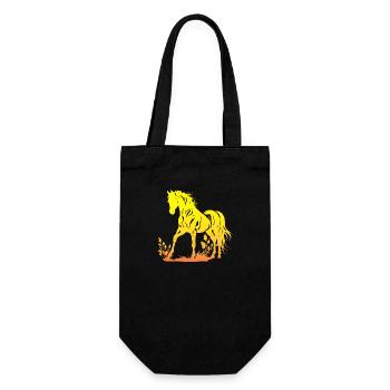Cowboy Funny Cowboy Hat Wild Western Rodeo Texas - Gift Bag for Bottles - black - Front