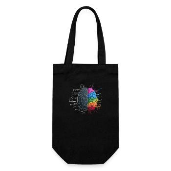 Balanced Brain: Logic Meets Art - Gift Bag for Bottles - black - Front