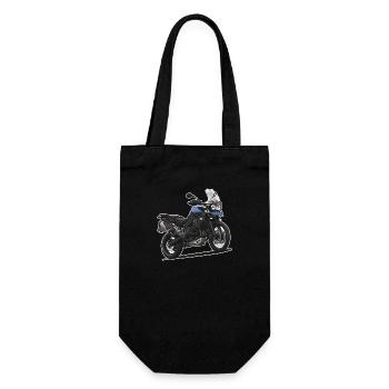 Reiseenduro // Illustration // Motorrad - Geschenkbeutel für Flaschen - Schwarz - Vorne