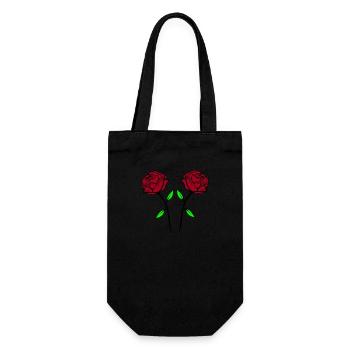 Roses - Sac à bouteille - noir - Devant