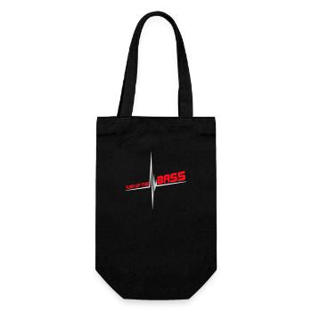 Turn Up The Bass Loud Pulse Heartbeat Frequency - Gift Bag for Bottles - black - Front