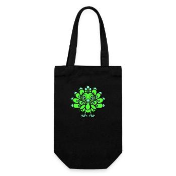 Peacock Comic Animal - Gift Bag for Bottles - black - Front