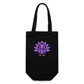 Peacock Comic Animal - Gift Bag for Bottles - black - Front