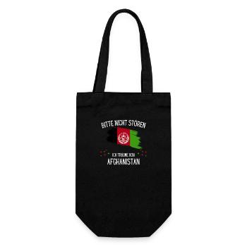 Bitte Nicht Stören Ich Träume Von Afghanistan - Geschenkbeutel für Flaschen - Schwarz - Vorne