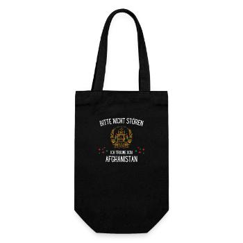 Bitte Nicht Stören Ich Träume Von Afghanistan - Geschenkbeutel für Flaschen - Schwarz - Vorne