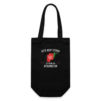 Bitte Nicht Stören Ich Träume Von Afghanistan - Geschenkbeutel für Flaschen - Schwarz - Vorne