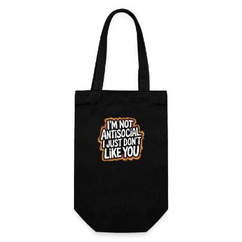 Keep your distance – honest opinion - Gift Bag for Bottles - black - Front