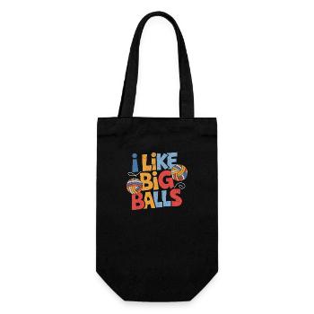 Knitting humor with cheeky charm - Gift Bag for Bottles - black - Front