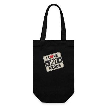 I Love Hot Nerds 24 - Geschenkbeutel für Flaschen - Schwarz - Vorne