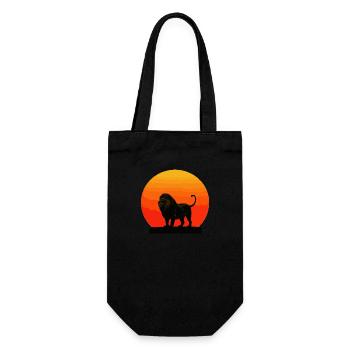 Leo at sunrise - Gift Bag for Bottles - black - Front