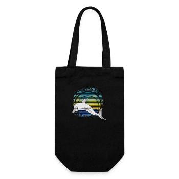 Delfin - Geschenkbeutel für Flaschen - Schwarz - Vorne