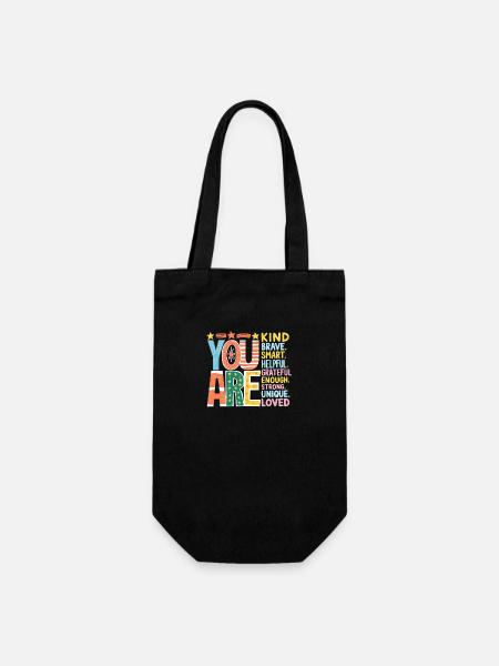 Vous êtes gentil, courageux, intelligent, reconnaissant, fort. - Sac à bouteille - noir