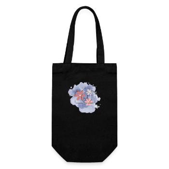 🌸 Floral Camera - Watercolor Aesthetic Photograph - Gift Bag for Bottles - black - Front