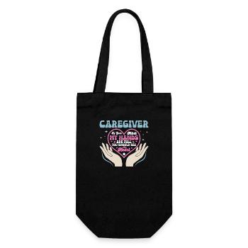 Caregiver If You Think My Hands Are Full Caregivin - Gift Bag for Bottles - black - Front