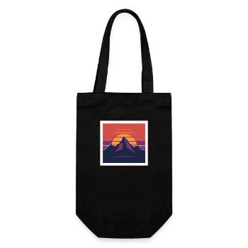 Sunset Peaks zwischen den Bergen - Geschenkbeutel für Flaschen - Schwarz - Vorne