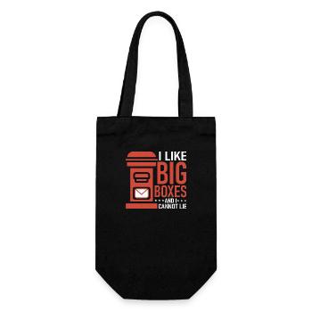 J’aime les grandes boîtes et je ne peux pas mentir Courrier Travail postal - Sac à bouteille - noir - Devant