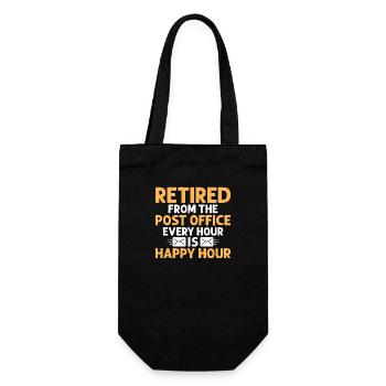Retired From The Post Office Mailman Postal Worker - Gift Bag for Bottles - black - Front