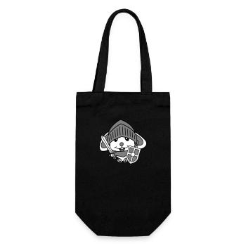 Lapin Chevalier Épée Bouclier Armure Casque Château Héros - Sac à bouteille - noir - Devant