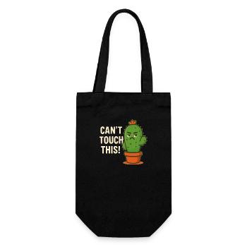 Cactus - Can't Touch This, Thorns, Funny Plant - Gift Bag for Bottles - black - Front