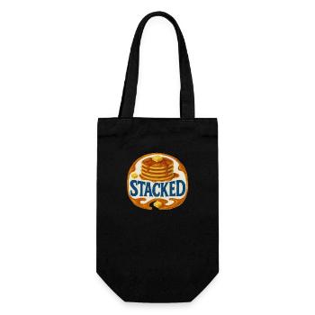 Stacked Pancakes - Gift Bag for Bottles - black - Front