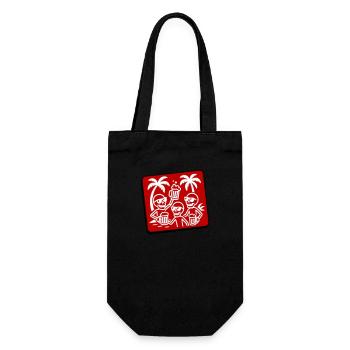 Urlaub Party Skelett Bier Team - Geschenkbeutel für Flaschen - Schwarz - Vorne