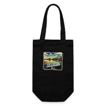Steinhuder Meer – Sommer. Sonne. Seele baumeln - Geschenkbeutel für Flaschen - Schwarz - Vorne