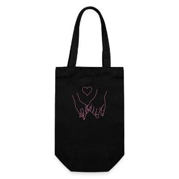 Hände Love - Geschenkbeutel für Flaschen - Schwarz - Vorne