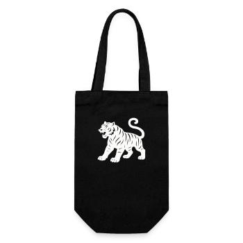 tiger - Geschenkbeutel für Flaschen - Schwarz - Vorne
