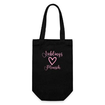 Favorite person - Gift Bag for Bottles - black - Front