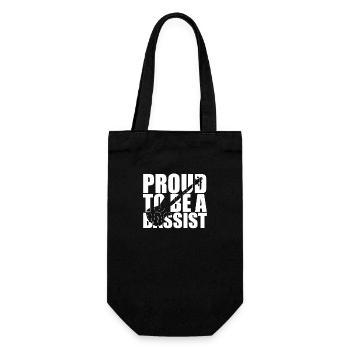 Bass Player Gift PROUD TO BE A BASSIST Geschenk - Geschenkbeutel für Flaschen - Schwarz - Vorne