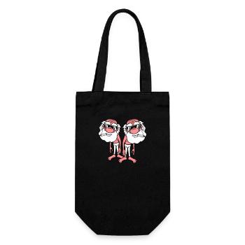 2 freunde team paar duenn cool rauchen sonnenbrill - Geschenkbeutel für Flaschen - Schwarz - Vorne