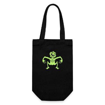 verrueckt daemon gnom klein horror halloween gesic - Geschenkbeutel für Flaschen - Schwarz - Vorne