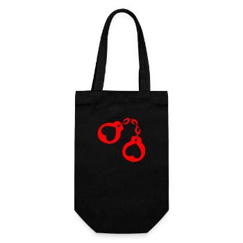 Heart Hadnschellen Short Design Vector 3 - Gift Bag for Bottles - black - Front
