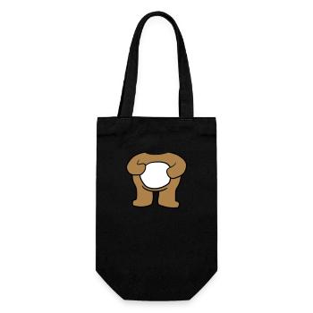 baer koerper without upside-down suesser smaller t - Gift Bag for Bottles - black - Front