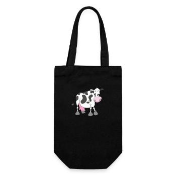 cow - Gift Bag for Bottles - black - Front