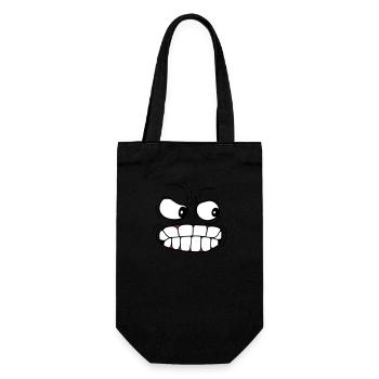 head face evil evil - Gift Bag for Bottles - black - Front