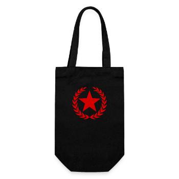 Red Star - Gift Bag for Bottles - black - Front