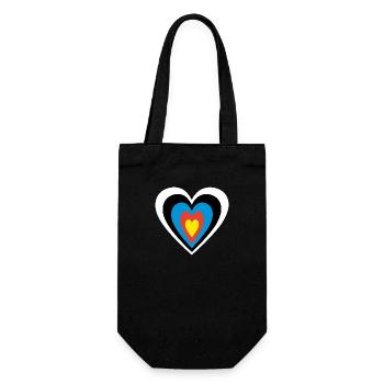 Heart target archery motif - Gift Bag for Bottles - black - Front