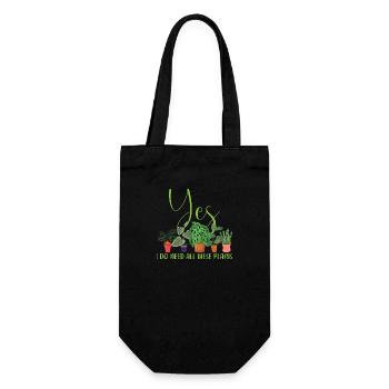 Pflanzen Enthusiast | Hobbygärtner Natur Geschenke - Geschenkbeutel für Flaschen - Schwarz - Vorne