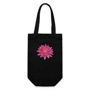 Lotus flower lotus flower water flower motif - Gift Bag for Bottles - black - Front