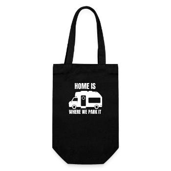 Caravan Saying Gift Camping Motorhome Funny - Gift Bag for Bottles - black - Front