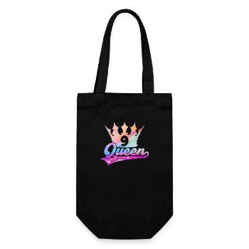 9ÈME ANNIVERSAIRE FILLE REINE PRINCESSE - Sac à bouteille - noir - Devant