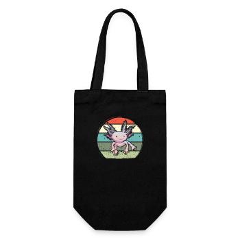 Axalotl rétro Kawaii - Sac à bouteille - noir - Devant