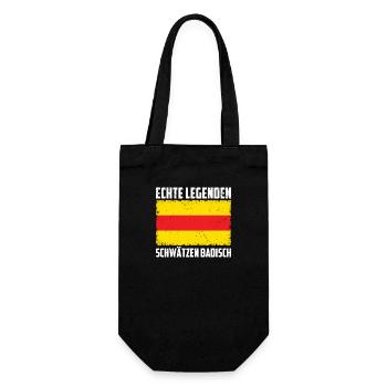 Echte Legenden Schwätzen Badisch - Geschenkideen - Geschenkbeutel für Flaschen - Schwarz - Vorne