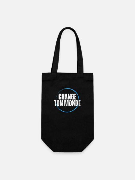 T-shirt positive attitude - Sac à bouteille - noir