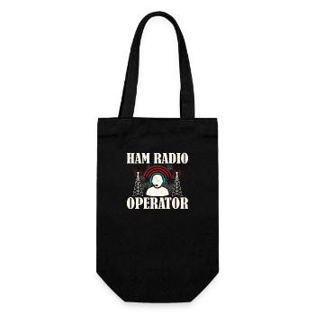 Ham Radio Operator Do It With Great Frequency Enth - Geschenkbeutel für Flaschen - Schwarz - Vorne