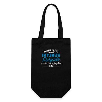plongeuse parfaite / cadeau humour plongeuse - Sac à bouteille - noir - Devant