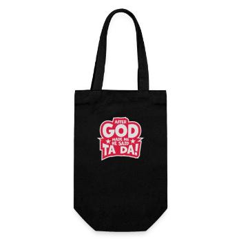 after god made me - Gift Bag for Bottles - black - Front