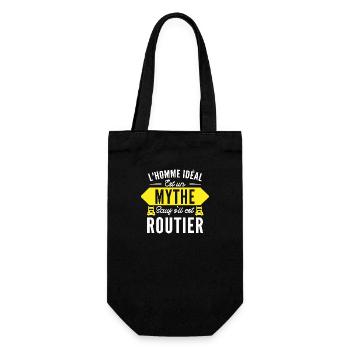 l homme idéal est routier / cadeau humour routier - Sac à bouteille - noir - Devant