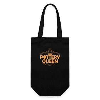 Pottery Queen Ceramics Artist Pot Maker - Geschenkbeutel für Flaschen - Schwarz - Vorne